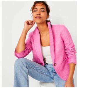 Ann Taylor Newbury Tweed Blazer Petites